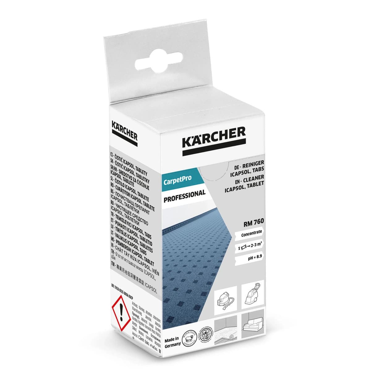 Package of cleaning tablets for Karcher Puzzi 8/1